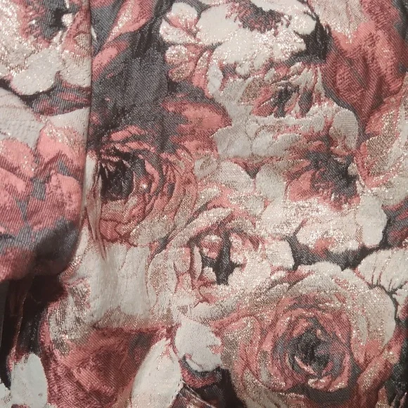 Floral and Black with Leather Sleeve Kids Jacket Size 3 - Picture 6 of 13